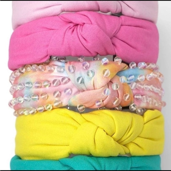 NWT LA Bella Rainbow Iridescent Headband with Glass Beads - Picture 10 of 12